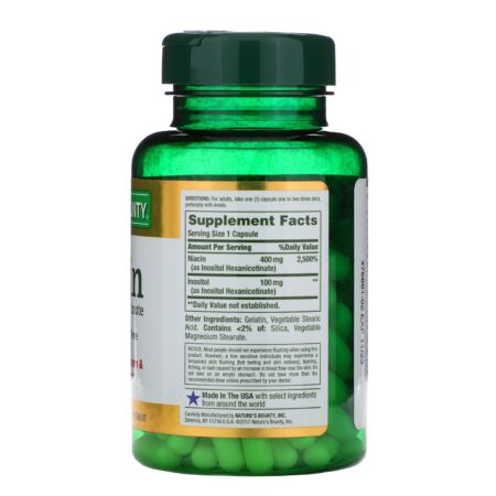 Nature's Bounty, Niacina, Sem Ruborização, 500 mg, 120 Cápsulas - Image 2