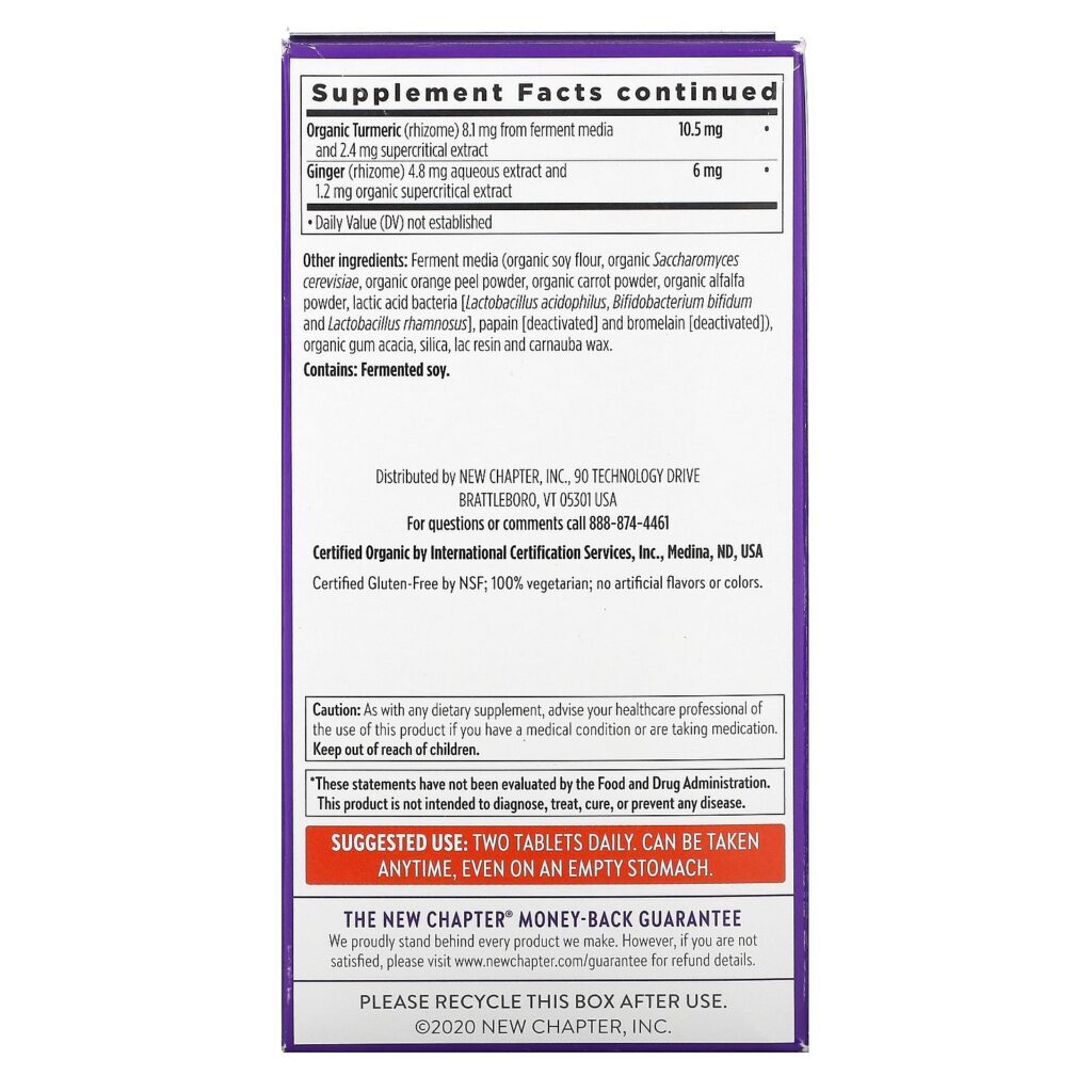 New Chapter, Men's Advanced Multi, 120 Vegetarian Tablets - Imagem 3
