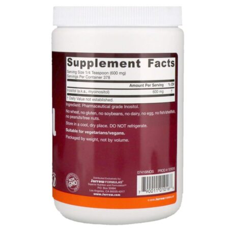 Jarrow Formulas, Inositol, Pó, 227 g (8 oz) - Imagem 2