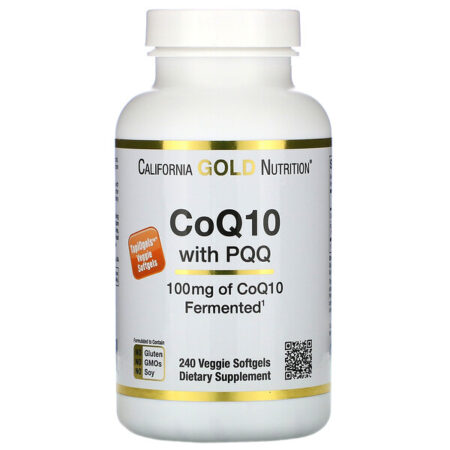 California Gold Nutrition, CoQ10 com PQQ, 100 mg, 240 Cápsulas Softgel Vegetais