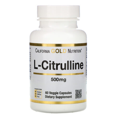 California Gold Nutrition, L-Citrulina, 500 mg, 60 Cápsulas Vegetais