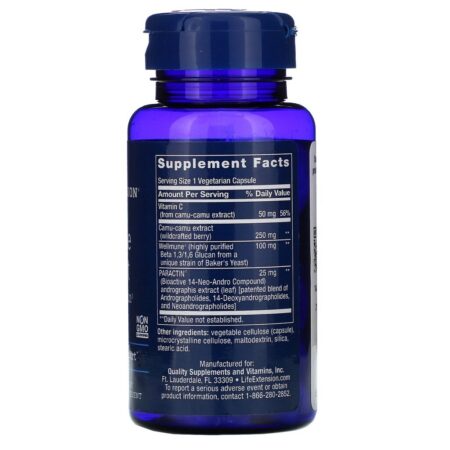 Life Extension, Immune Protect with PARACTIN, 30 Vegetarian Capsules - Imagem 2