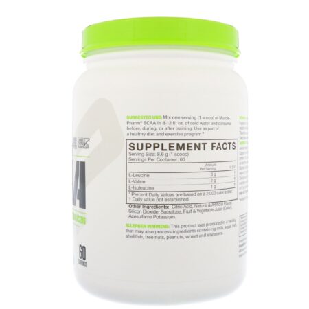 MusclePharm, BCAA Essenciais, Ponche de Frutas, 516 g (1,14 lbs) - Image 2