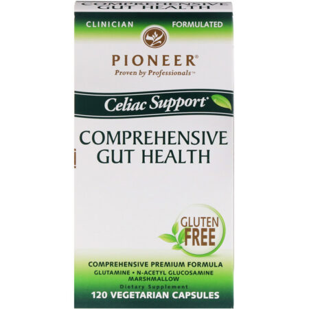 Pioneer Nutritional Formulas, Saúde Intestinal Ampla, Auxílio Celíaco, 120 cáps. vegetarianas