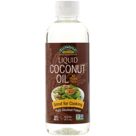 Now Foods, Ellyndale Naturals, Óleo de Coco Líquido, Sabor de Coco Puro, 473 ml