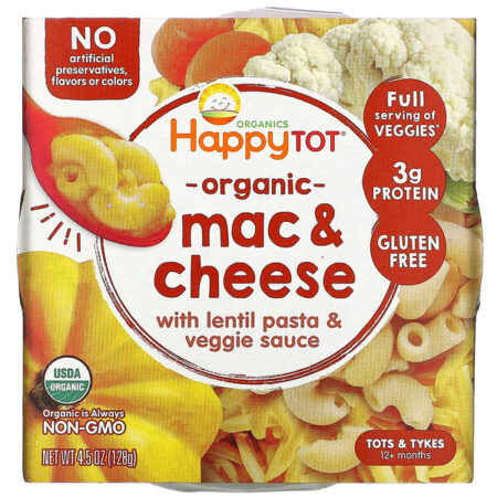 Happy Family Organics, Organics Happy Tot, 12+ Months, Mac & Cheese, 4.5 oz (128 g)