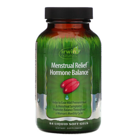 Irwin Naturals, Equilíbrio Hormonal Alívio Menstrual, 84 cápsulas gelatinosas líquidas