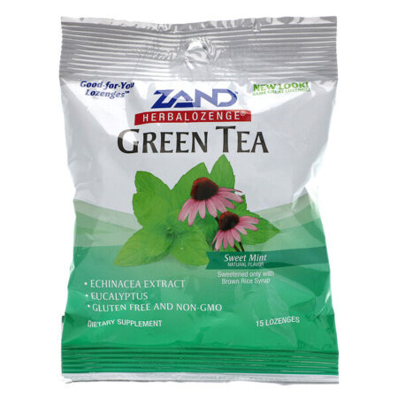 Zand, GreenTea, Herbalozenge, Menta Doce, 15 Pastilhas