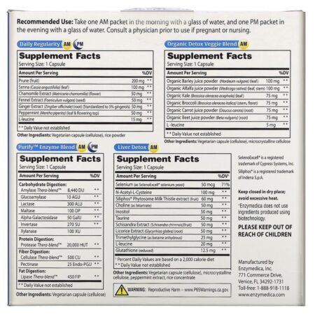 Enzymedica, Purify, Purificação Corporal Completa de 10 dias, 10 Pacotes Manhã/ 10 Pacotes Tarde - Imagem 2