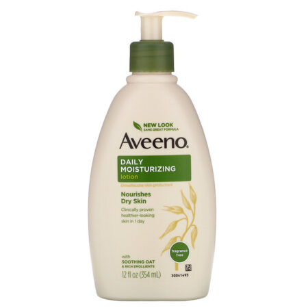 Aveeno, Active Naturals, Loção Daily Moisturizing, Sem Fragrância, 354 ml (12 fl oz)