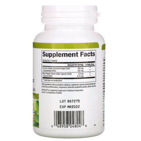 Natural Factors, Turmeric, 300 mg, 60 Vegetarian Capsules - Imagem 2