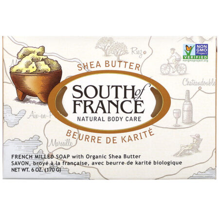 South of France, French Milled Soap with Organic Shea Butter, 6 oz (170 g)