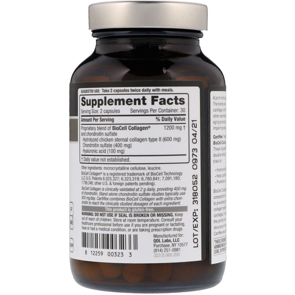 Quality of Life Labs, Cartiflex, 60 Cápsulas - Imagem 2