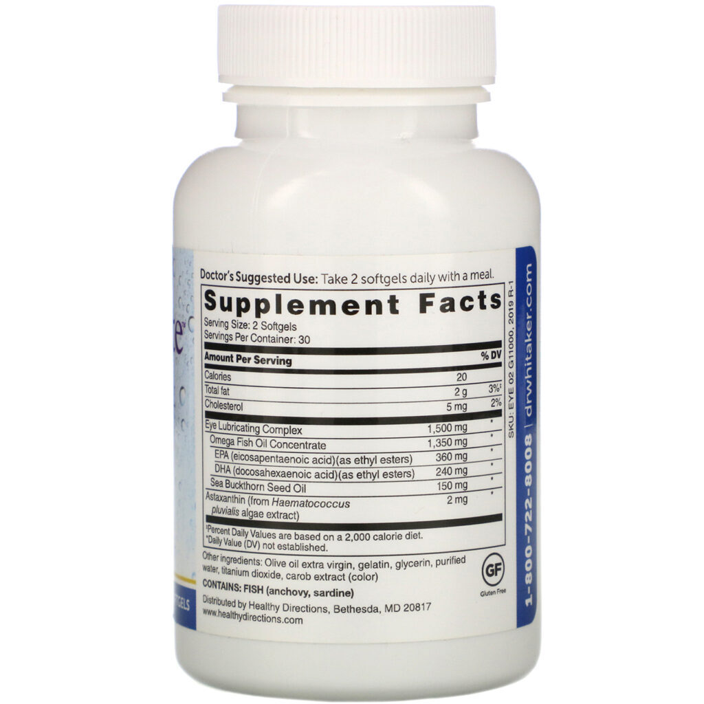 Dr. Whitaker, Eyedrate, 60 Softgels - Imagem 2