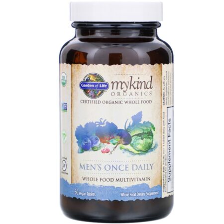 Garden of Life, MyKind Organics, Men's Once Daily, 60 Vegan Tablets - Image 3