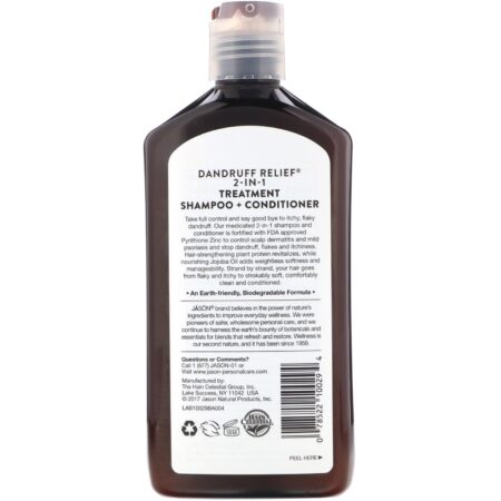 Jason Natural, Tratamento para Alívio da Caspa, Shampoo + Condicionador 2 em 1, 355 ml (12 fl oz) - Image 2