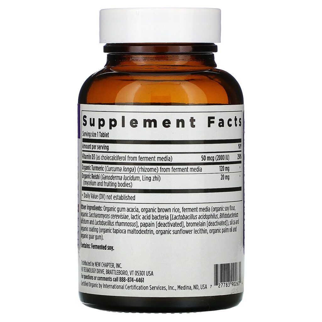 New Chapter, Fermented Vitamin D3, 60 Vegan Tablets - Imagem 2