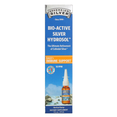 Sovereign Silver, Bio-Active Silver Hydrosol, Spray Vertical, 10 PPM, 29 ml (1 fl oz)