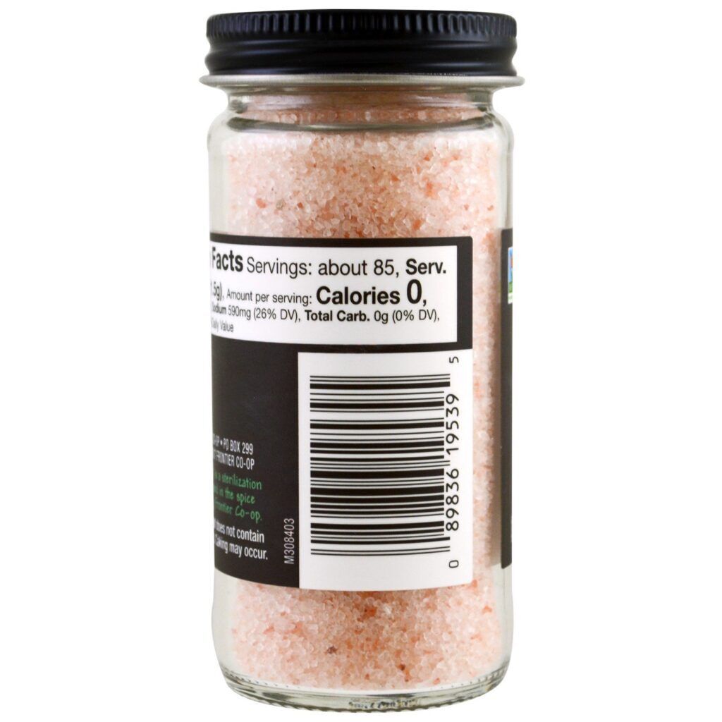 Frontier Natural Products, Sal Rosa do Himaláia, Moagem fina, 4.48 oz (127 g) - Imagem 3