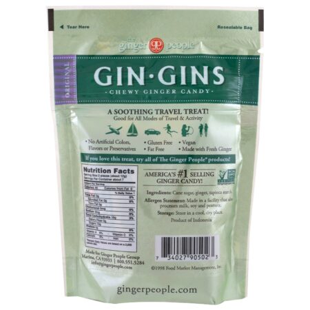 The Ginger People, Gin·Gins, Balas Mastigáveis de Gengibre, Original, 84 g - Image 2