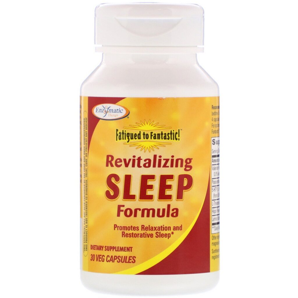 Enzymatic Therapy, Fatigued to Fantastic!, Revitalizing Sleep Formula, 30 Veg Capsules - Imagem 3
