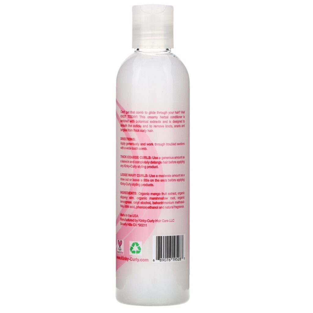 Kinky-Curly, Knot Today, Natural Leave In / Detangler, 236 ml (8 oz) - Imagem 2