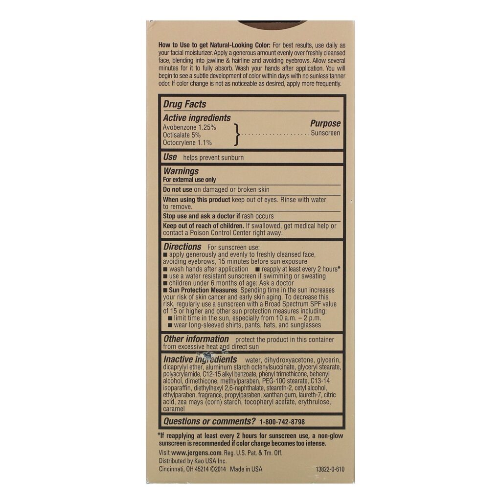 Jergens, Natural Glow, Hidratante facial diário, FPS 20, Médios a bronzeados, 59 ml - Imagem 3