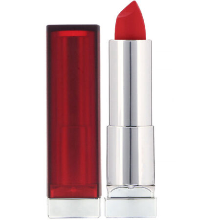 Maybelline, Color Sensational, batom cremoso matte, Siren in Scarlet 690, 4,2 g