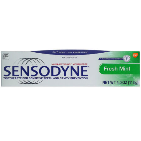 Sensodyne, Creme dental com flúor, menta refrescante, 113 g - Image 2