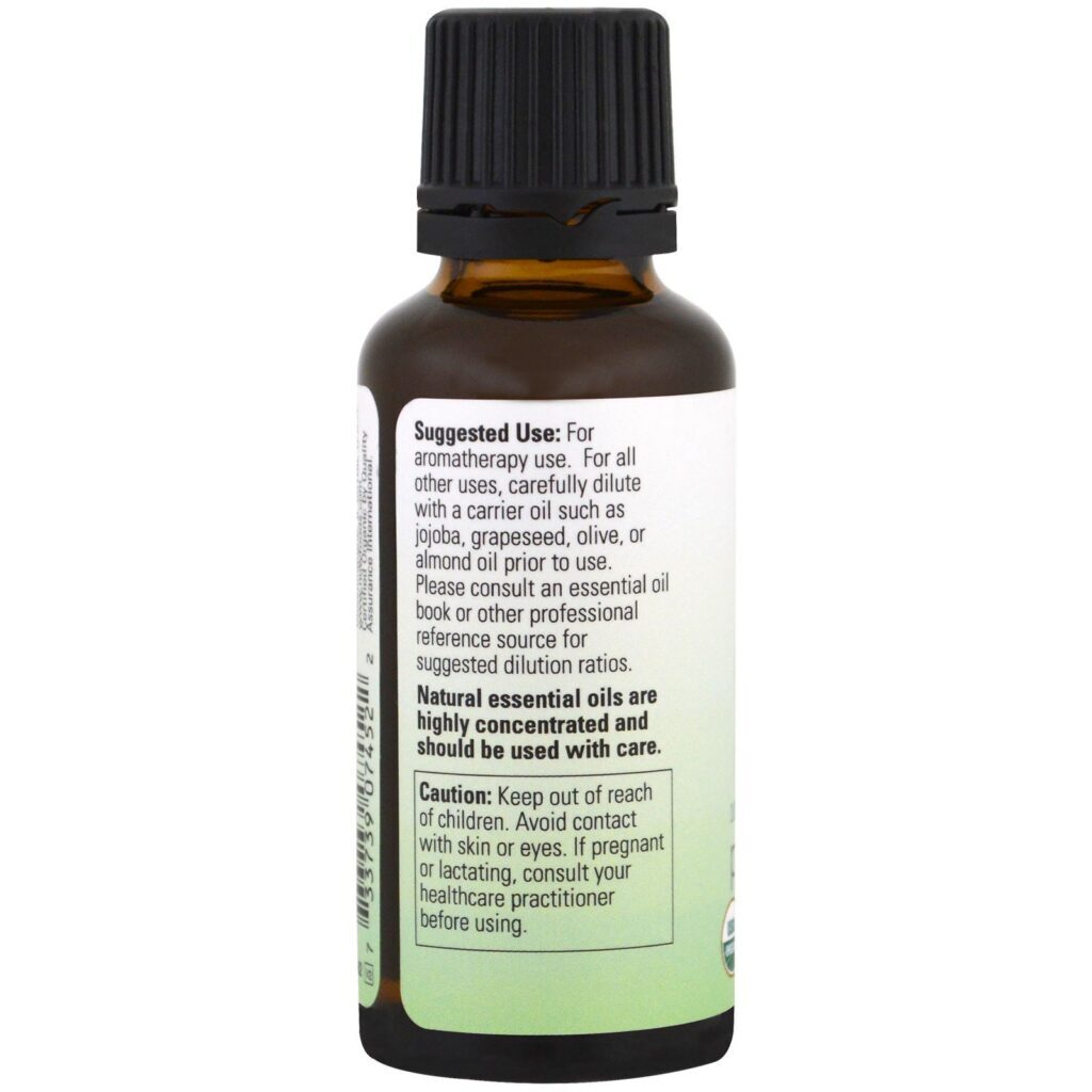 Now Foods, Óleos Essenciais Orgânicos, Hortelã, 1 fl oz (30ml) - Imagem 3