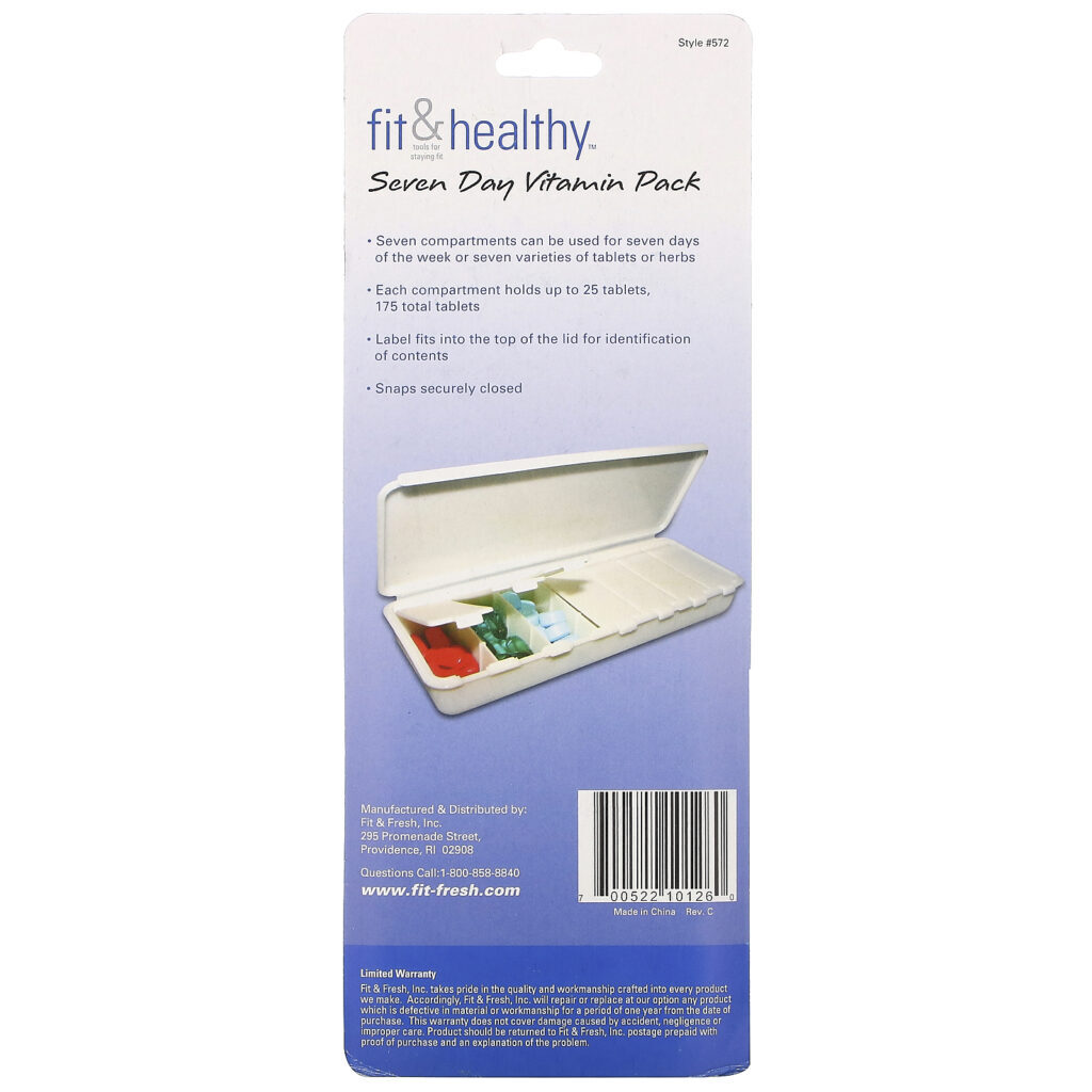 Vitaminder, Fit & Healthy, Pacote de Vitaminas de Sete Dias - Imagem 3