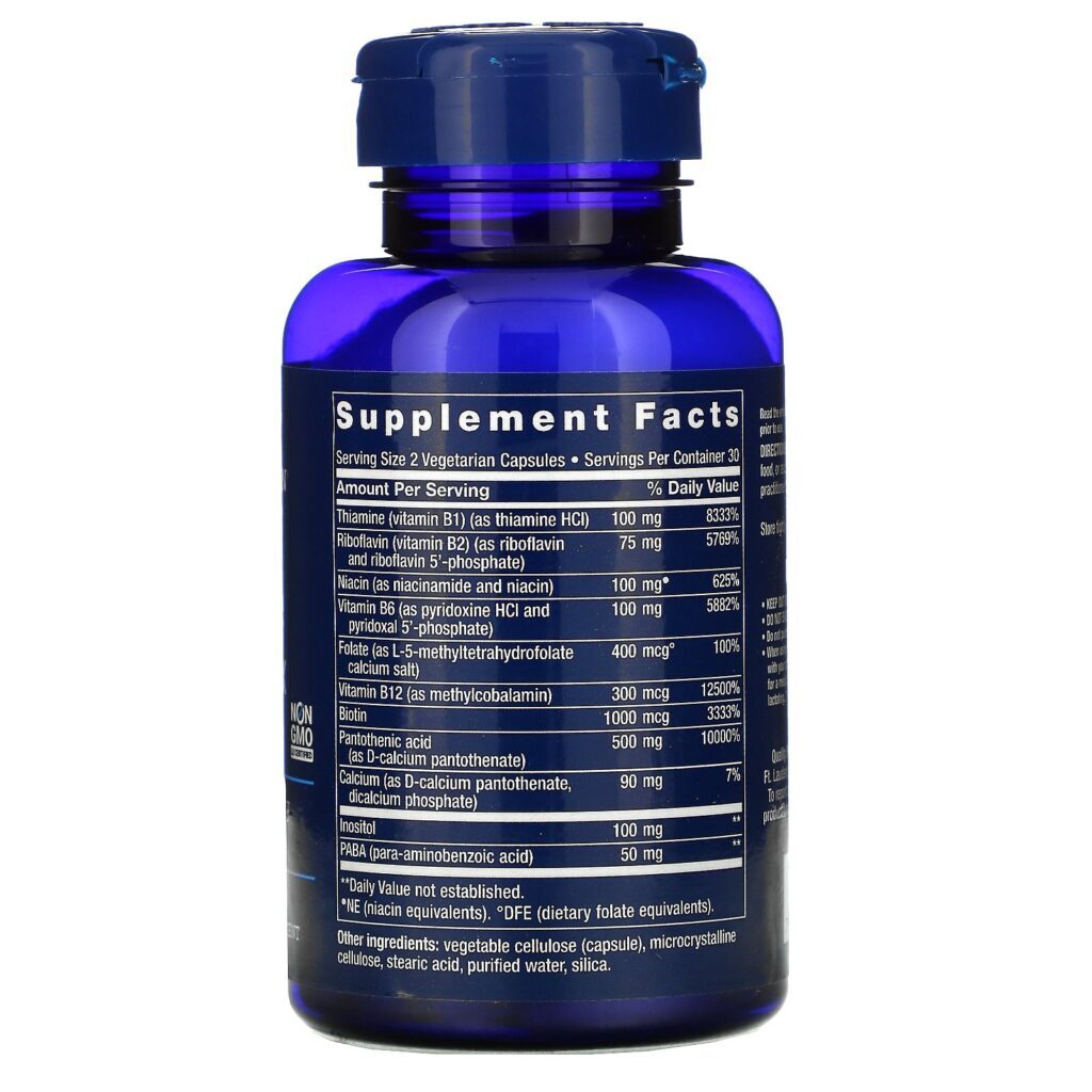 Life Extension, BioActive Complete B-Complex, 60 Cápsulas Vegetarianas - Imagem 2