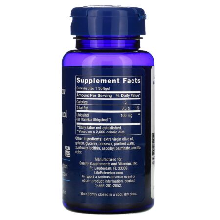 Life Extension, Super Ubiquinol CoQ10, 100 mg, 60 Cápsulas Softgel - Image 2