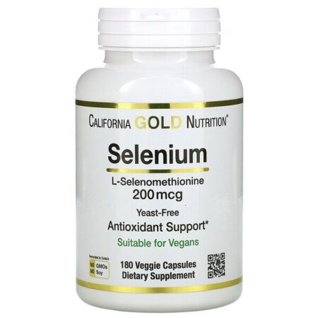 California Gold Nutrition, Selênio, Sem Fermento, 200 mcg, 180 Cápsulas Vegetais