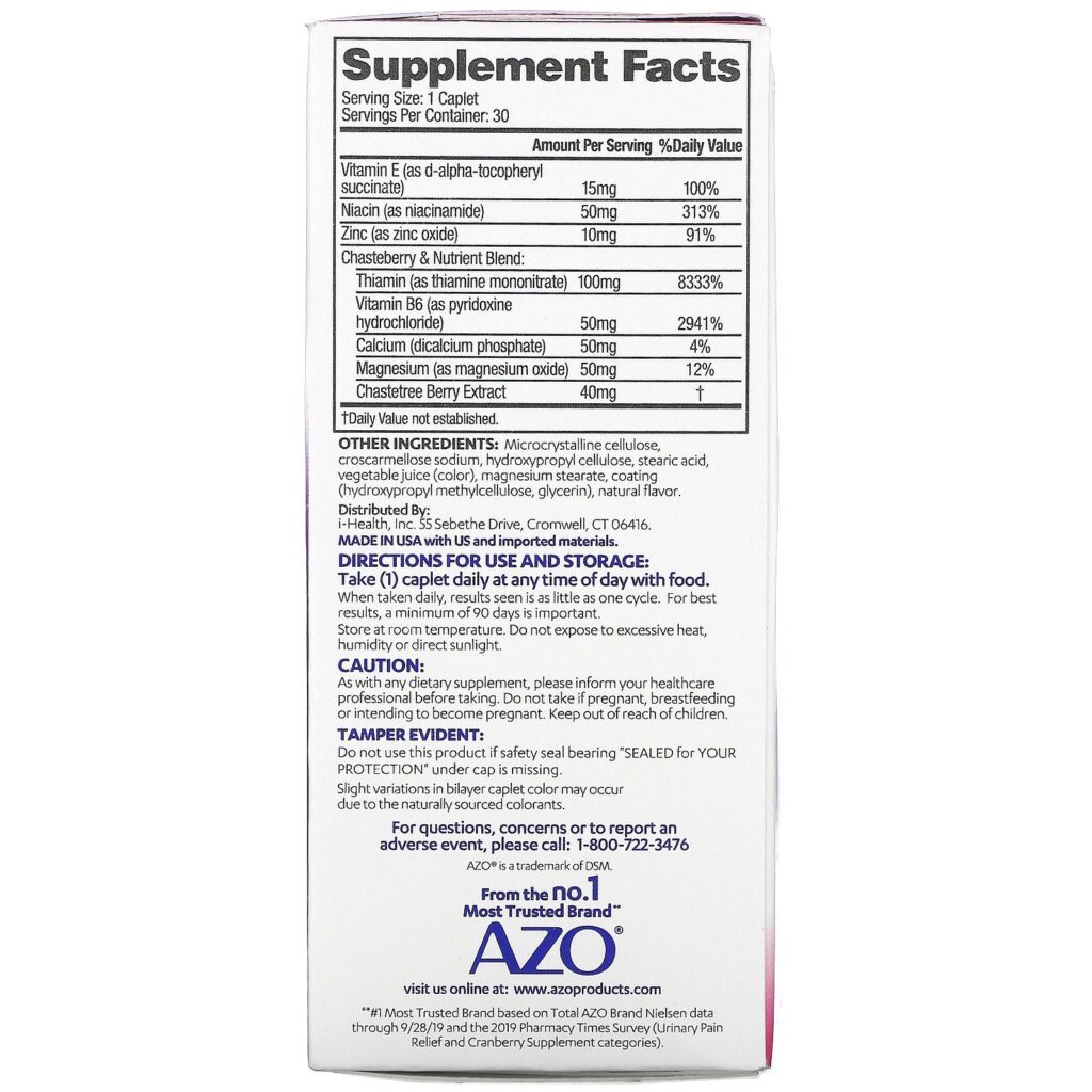 Azo, Hormonal Health, Cycle Care & Comfort, 30 Once Daily Caplets - Imagem 2
