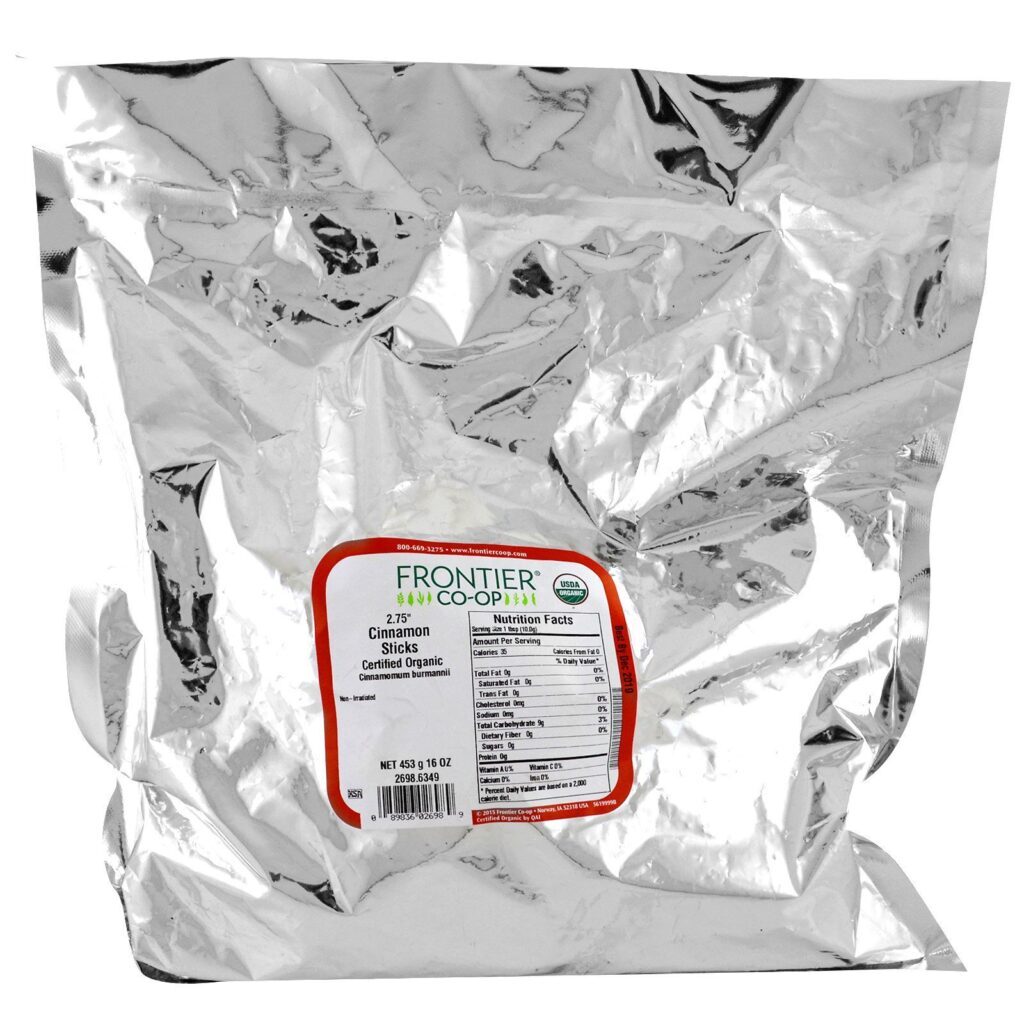Frontier Natural Products, Bastões de Canela 2.75" Certificadamente Orgânicos, 16 oz (453 g) - Imagem 2