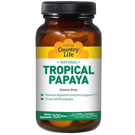 Country Life, Natural, Papaya Tropical, 500 Wafers