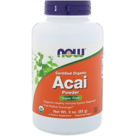 Now Foods, Pó de Açaí com Certificação Orgânica, 85 g (3 oz)