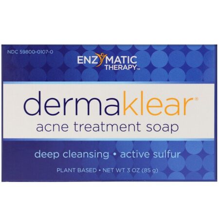 Enzymatic Therapy, DermaKlear, Sabonete Antiacne, 3 oz (85 g)