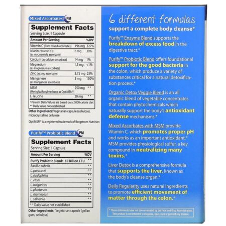 Enzymedica, Purify, Purificação Corporal Completa de 10 dias, 10 Pacotes Manhã/ 10 Pacotes Tarde - Imagem 3