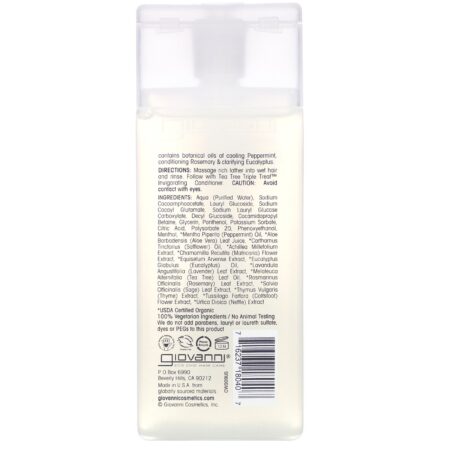 Giovanni, Tea Tree Triple Treat Invigorating Shampoo, 2 fl oz (60 ml) - Image 2