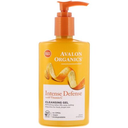 Avalon Organics, Vitamina C - Gel de renovação e limpeza refrescante, 251 ml