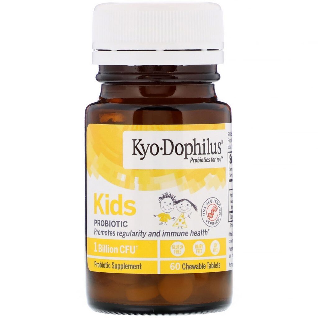 Kyolic, Probiótico Infantil, Baunilha, 60 Comprimidos Mastigáveis - Imagem 3