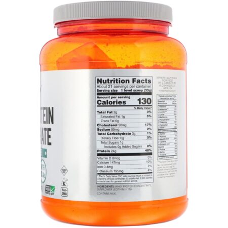 Now Foods, Esportes, Proteína de Soro de Leite Concentrada, Natural sem Sabor, 1.5 lbs (680g) - Image 2