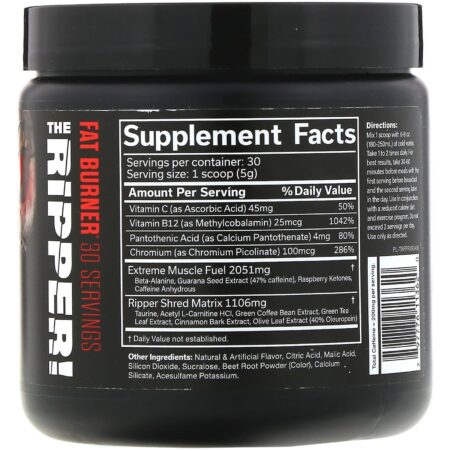 JNX Sports, The Ripper, Queimador de Gordura, Ponche de Frutas, 5,3 oz (150 g) - Image 2