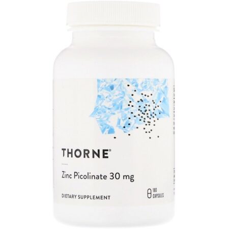 Thorne Research, Picolinato de Zinco, 30 mg, 180 Cápsulas