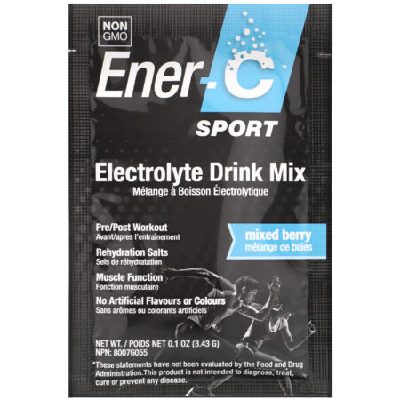 Ener-C, Sport, Electrolyte Drink Mix, Mixed Berry, 12 Packets, 0.1 oz (3.43 g) Each - Image 3