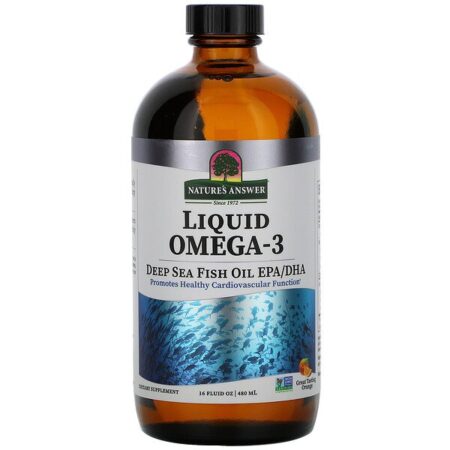 Nature's Answer, Liquid Omega-3, Deep Sea Fish Oil EPA/DHA, Orange Flavor, 16 fl oz (480 ml)