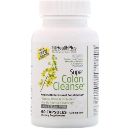 Health Plus, Super Colon Cleanse, 530 mg, 60 cápsulas - Image 3