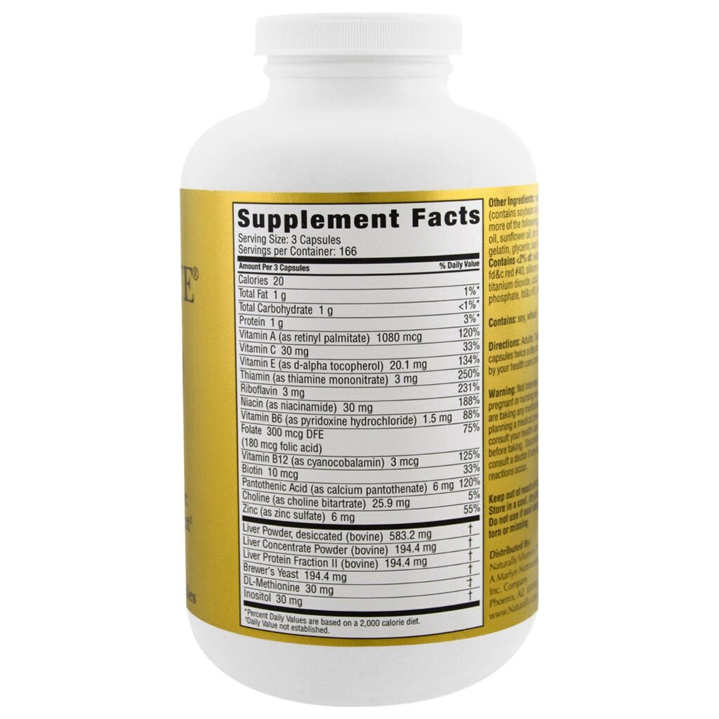 Naturally Vitamins, Marlyn, Hep-Forte, 500 Cápsulas de Gelatina Mole - Imagem 2